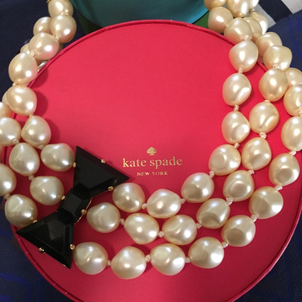 Kate Spade Black Tie Optional Statement Necklace